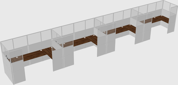 U-shaped cubicle