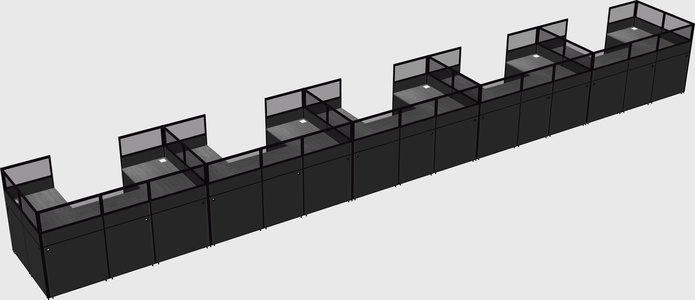 U-shaped cubicle