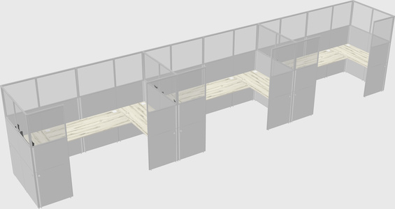 U-shaped cubicle