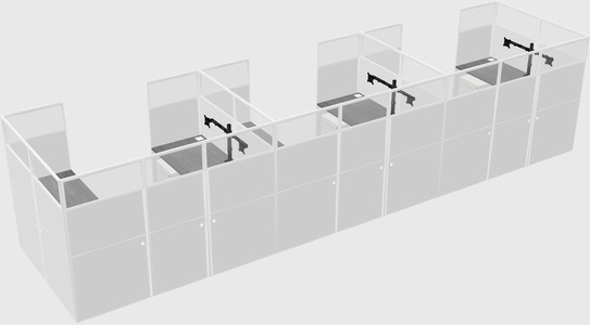 U-shaped cubicle