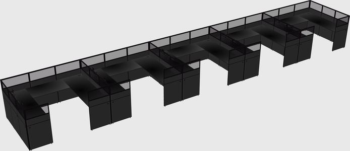 U-shaped cubicle