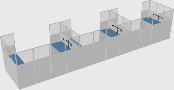 U-shaped cubicle