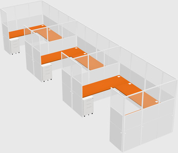 U-shaped cubicle