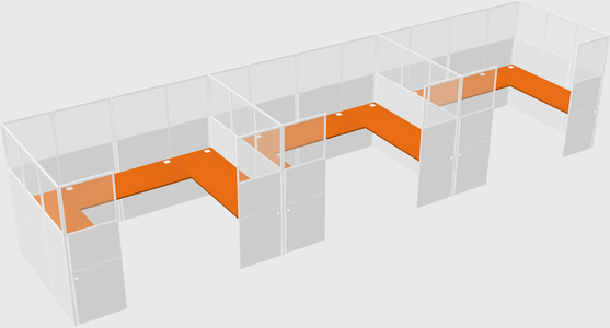 U-shaped cubicle