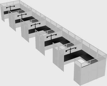 U-shaped cubicle