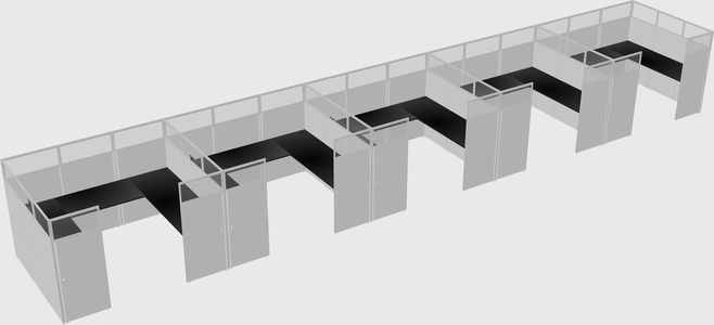 U-shaped cubicle