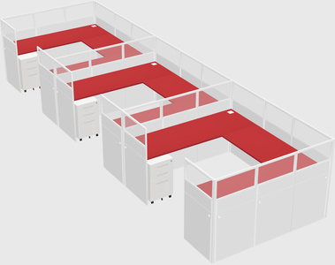 U-shaped cubicle