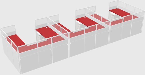 U-shaped cubicle