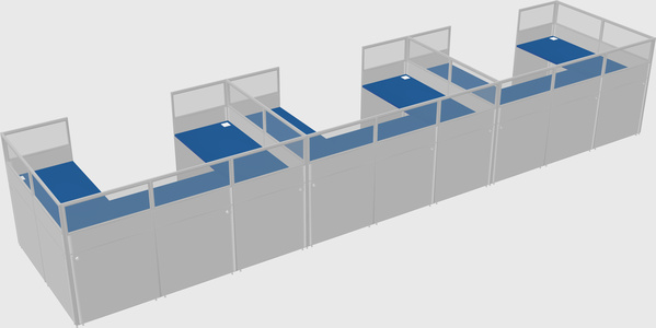 U-shaped cubicle