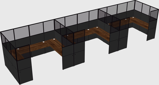 U-shaped cubicle