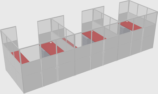 U-shaped cubicle