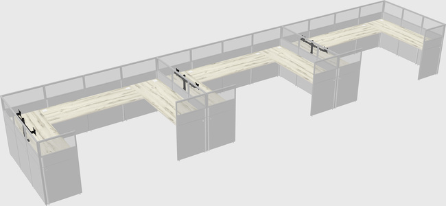 U-shaped cubicle