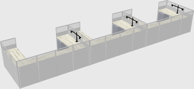 U-shaped cubicle