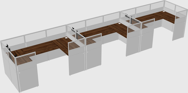 U-shaped cubicle