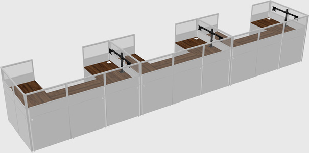 U-shaped cubicle