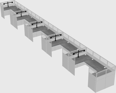 U-shaped cubicle