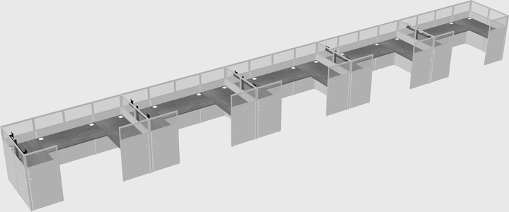 U-shaped cubicle
