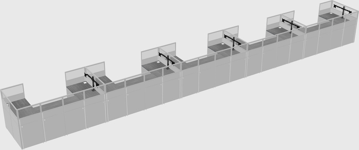 U-shaped cubicle