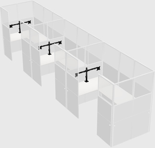 U-shaped cubicle