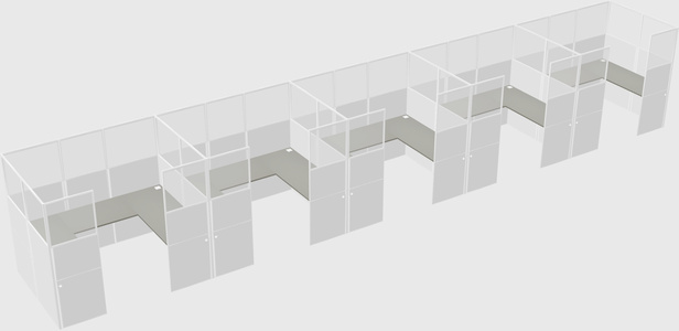 U-shaped cubicle