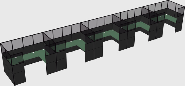 U-shaped cubicle