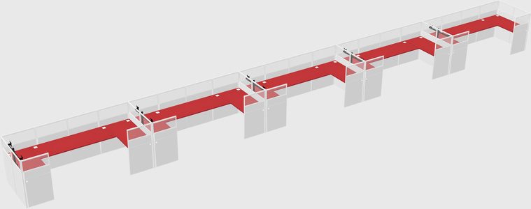 U-shaped cubicle