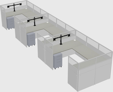 U-shaped cubicle