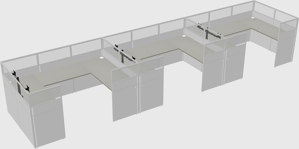 U-shaped cubicle