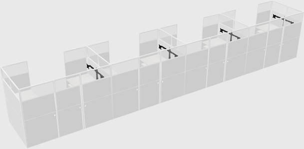 U-shaped cubicle