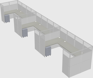 U-shaped cubicle