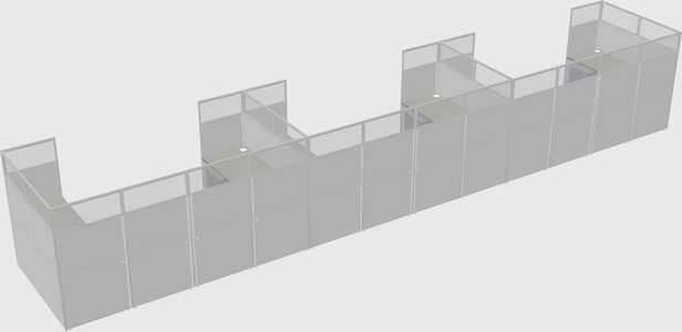U-shaped cubicle
