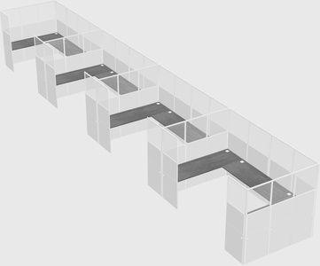 U-shaped cubicle