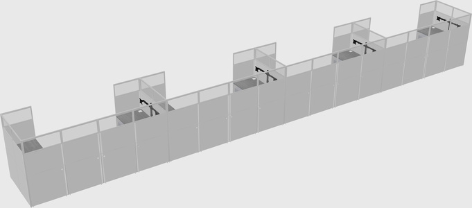 U-shaped cubicle