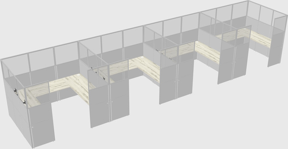 U-shaped cubicle