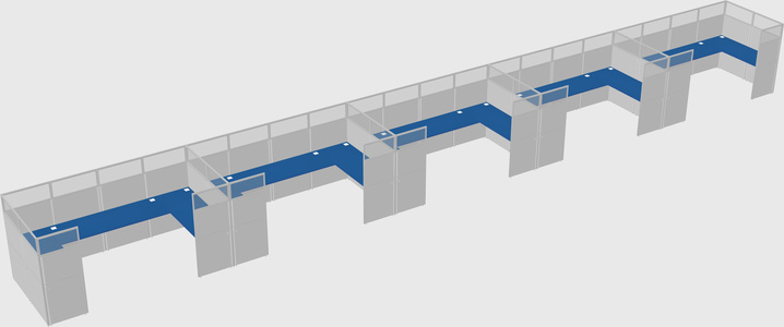 U-shaped cubicle