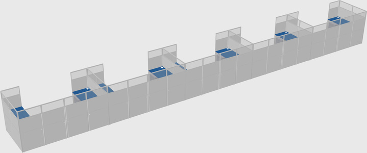 U-shaped cubicle