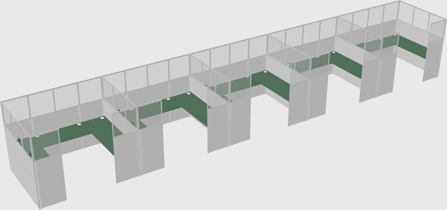 U-shaped cubicle