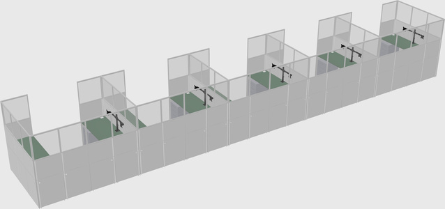 U-shaped cubicle