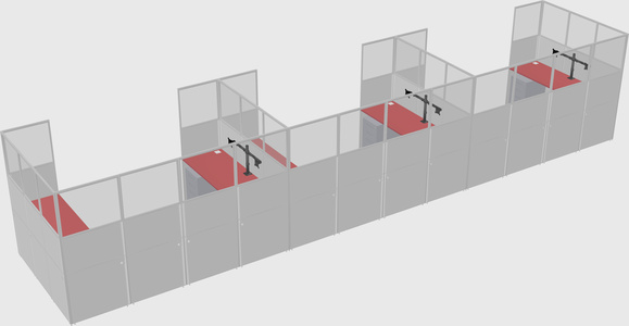 U-shaped cubicle