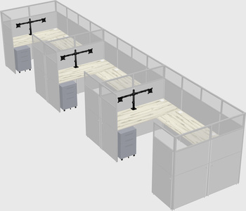 U-shaped cubicle