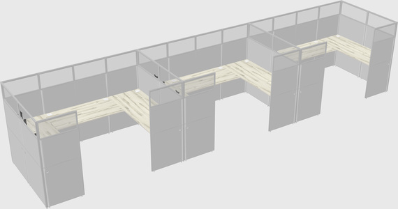 U-shaped cubicle