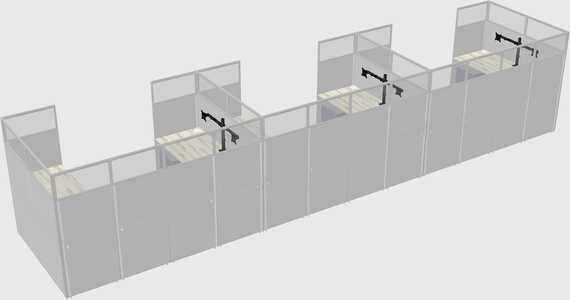U-shaped cubicle