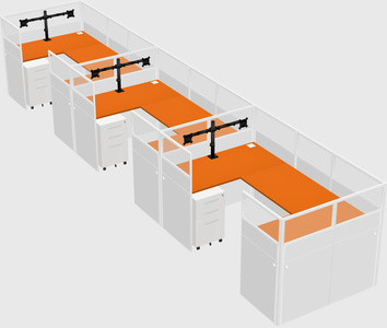 U-shaped cubicle