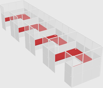 U-shaped cubicle