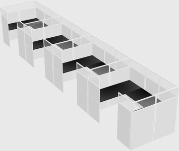 U-shaped cubicle