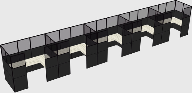 U-shaped cubicle