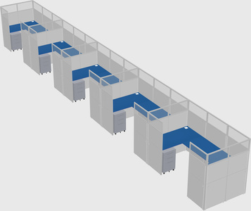 U-shaped cubicle