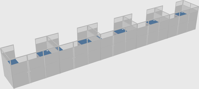 U-shaped cubicle