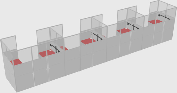 U-shaped cubicle