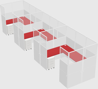 U-shaped cubicle